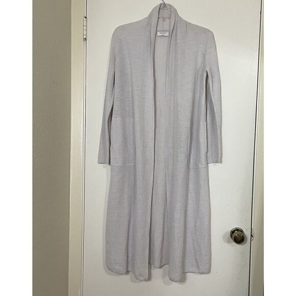 Aritzia babaton gray long sleeve knit light weight duster cardigan size small - Picture 1 of 6